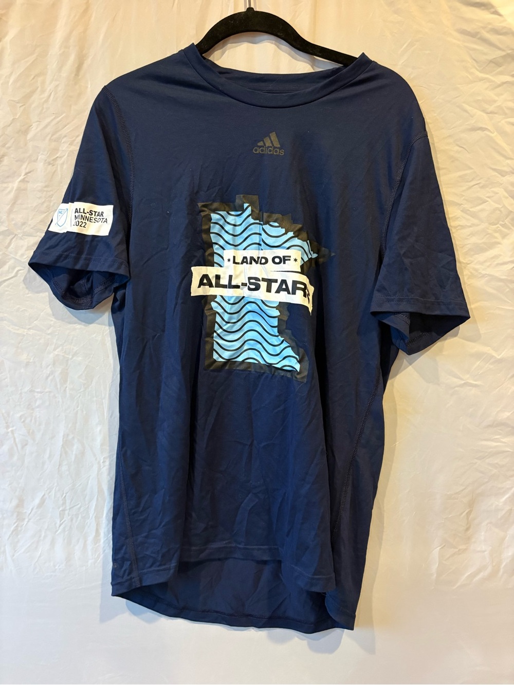 MLS Adidas Men’s Navy "Land of All-Star" Graphic Tee